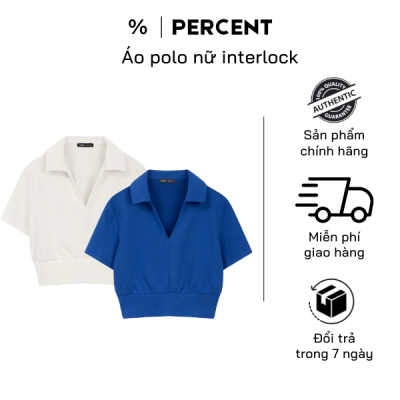 Áo polo nữ interlock