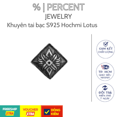 Khuyên Tai Bạc S925 Hochmi Lotus Percent Original 