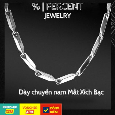 Dây chuyền nam Percent Mắt Xích Bạc   