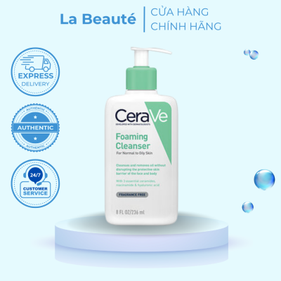 Sữa Rửa Mặt CeraVe Sạch Sâu Cho Da Thường Đến Da Dầu 473ml